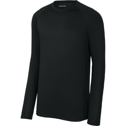 Custom Sport-Tek PosiCharge Compression Long Sleeve Tee Black