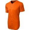 Custom Sport-Tek PosiCharge Tough Mesh Full-Button Jersey. Deep Orange Blank Front View