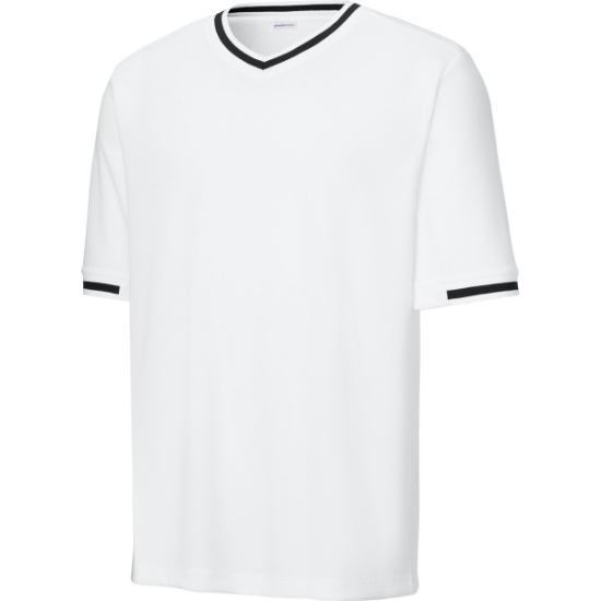 Custom Sport-Tek Tough Mesh V-Neck Baseball Jersey White