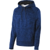 Custom Sport-Tek PosiCharge Electric Heather Fleece Hooded Pullover. Dark Roy-Bk El