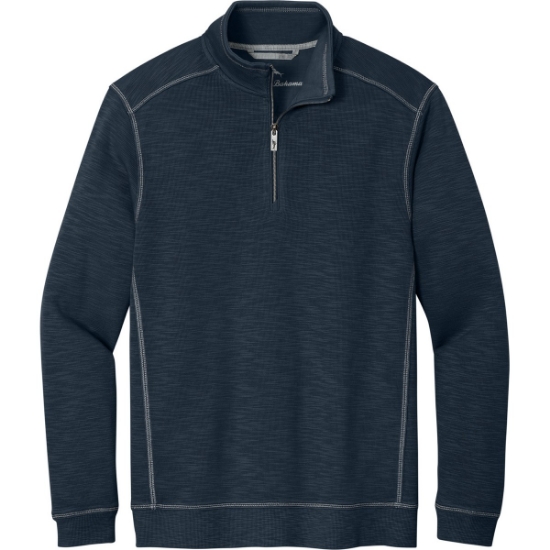 Custom Tommy Bahama Tobago Bay 1/2-Zip Blue Note