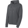Custom Sport-Tek Sport-Wick Fleece Full-Zip Hooded Jacket. Dark Smk Grey