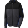 Custom Sport-Tek Tech Fleece Colorblock Full-Zip Hooded Jacket. Blk/Gph/Tr Ryl