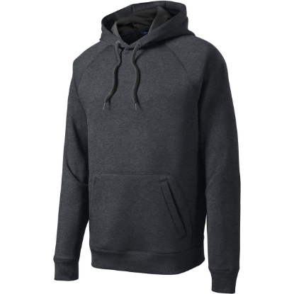 Custom Sport-Tek Tech Fleece Hooded Sweatshirt. Graphite Heather Gray