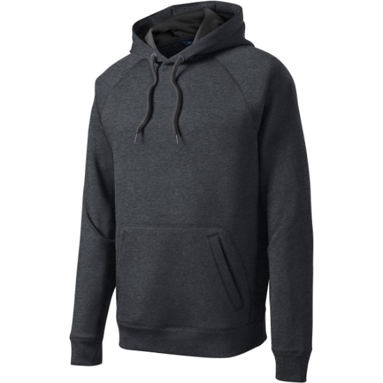 Custom Sport-Tek Tech Fleece Hooded Sweatshirt. Graphite Heather Gray