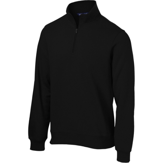 Custom Sport-Tek 1/4-Zip Sweatshirt. Black