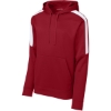 Custom Sport-Tek Sport-Wick Fleece United Pullover Hoodie Deep Red/White