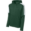 Custom Sport-Tek Sport-Wick Fleece United Pullover Hoodie Forest Green/White