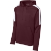 Custom Sport-Tek Sport-Wick Fleece United Pullover Hoodie Maroon Red/White