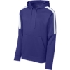 Custom Sport-Tek Sport-Wick Fleece United Pullover Hoodie Purple/White