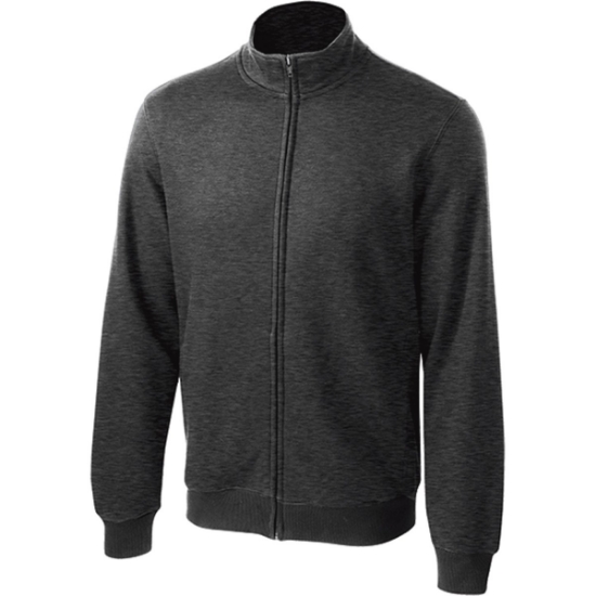 Custom Sport-Tek Full-Zip Sweatshirt. Graphite Heather Gray