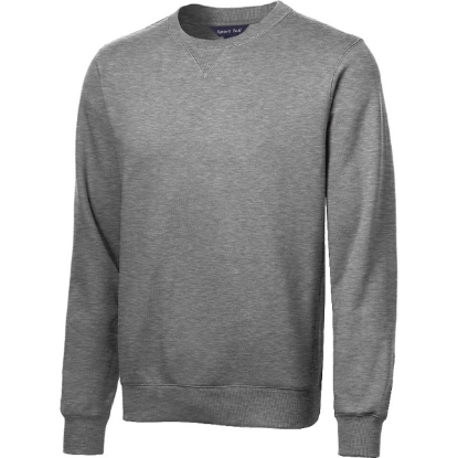 Custom Sport-Tek Crewneck Sweatshirt. Vintage Heather Gray