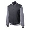 Custom Sport-Tek Fleece Letterman Jacket. Graph He/VntHe