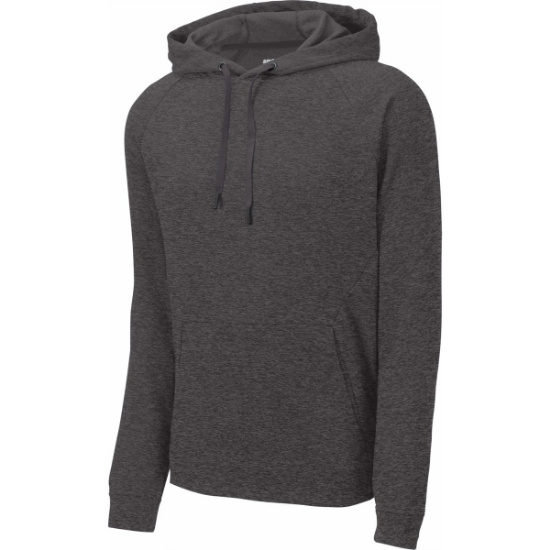 Custom Sport-Tek Lightweight French Terry Pullover Hoodie. Heather Black