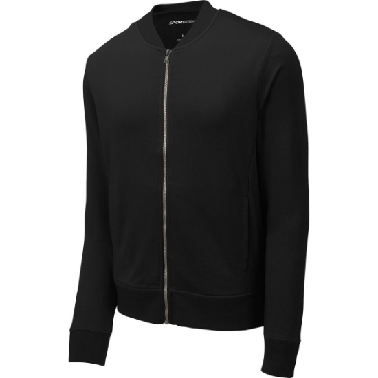 Custom Sport-Tek Lightweight French Terry Bomber. Black