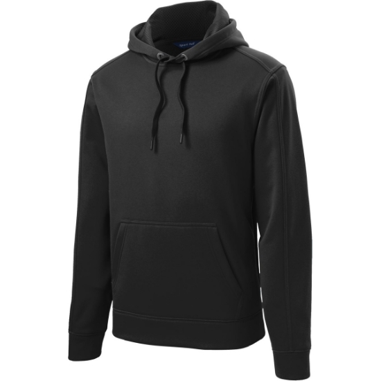 Custom Sport-Tek Repel Fleece Hooded Pullover. Black