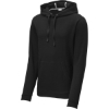 Custom Sport-Tek PosiCharge Tri-Blend Wicking Fleece Hooded Pullover. Black Triad Solid