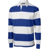 Custom Sport-Tek Classic Long Sleeve Rugby Polo. True Royal Blue/White