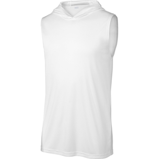 Custom Sport-Tek Competitor Sleeveless Hoodie White