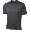 Custom Sport-Tek Heather Contender Tee. Graphite Heather Gray