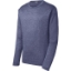 Custom Sport-Tek Long Sleeve Heather Contender Tee. True Navy Blue Heather