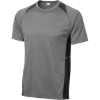 Custom Sport-Tek Heather Colorblock Contender Tee. Vintage Heather Gray/Black