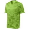 Custom Sport-Tek CamoHex Tee. Lime Shock Green CamoHex