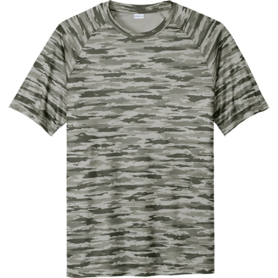 Custom Sport-Tek Drift Camo Tee Silver