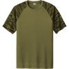 Custom Sport-Tek Drift Camo Colorblock Tee Olive Drab Green/Camo
