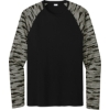 Custom Sport-Tek Drift Camo Colorblock Long Sleeve Tee Black