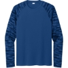 Custom Sport-Tek Drift Camo Colorblock Long Sleeve Tee Royal