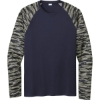 Custom Sport-Tek Drift Camo Colorblock Long Sleeve Tee True Navy Blue