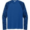 Custom Sport-Tek Drift Camo Colorblock Long Sleeve Tee True Royal Blue