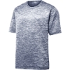 Custom Sport-Tek PosiCharge Electric Heather Tee. True Navy Blue/White Electric