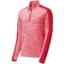 Custom Sport-Tek PosiCharge Electric Heather Colorblock 1/4-Zip Pullover. Deep Red Electric/Deep Red