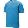 Custom Sport-Tek PosiCharge Tri-Blend Wicking Raglan Tee. Pond Blue Heather