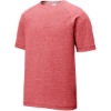 Custom Sport-Tek PosiCharge Tri-Blend Wicking Raglan Tee. True Red Heather