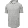Custom Sport-Tek PosiCharge Tri-Blend Wicking Short Sleeve Hoodie. Light Grey Hth