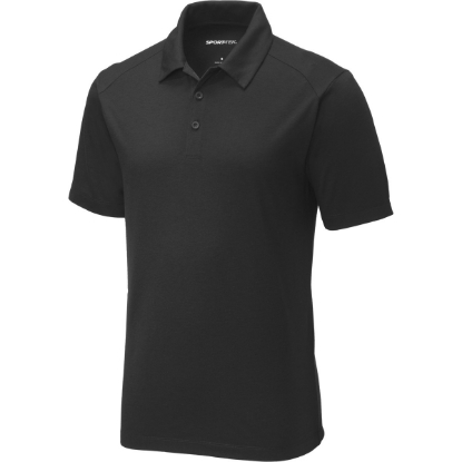 Custom Sport-Tek PosiCharge Tri-Blend Wicking Polo. Black Triad Solid