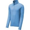 Custom Sport-Tek PosiCharge Tri-Blend Wicking 1/4-Zip Pullover. Pond Blue Heather