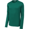 Custom Sport-Tek Posi-UV Pro Long Sleeve Tee. Marine Green