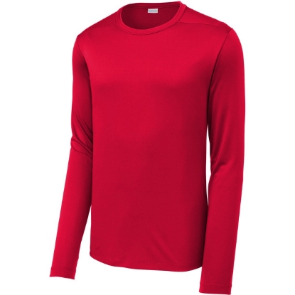 Custom Sport-Tek Posi-UV Pro Long Sleeve Tee. True Red
