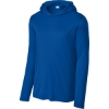 Custom Sport-Tek Posi-UV Pro Long Sleeve Hoodie True Royal Blue
