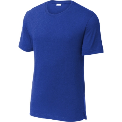 Custom Sport-Tek PosiCharge Strive Tee. True Royal Blue