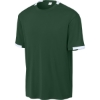 Custom Sport-Tek Club Short Sleeve Crew Forest Green/White