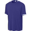 Custom Sport-Tek Club Short Sleeve Crew Purple/White