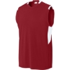 Custom Sport-Tek Club Sleeveless V-Neck Deep Red/White