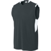 Custom Sport-Tek Club Sleeveless V-Neck Iron Gray/White