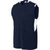 Custom Sport-Tek Club Sleeveless V-Neck True Navy Blue/White