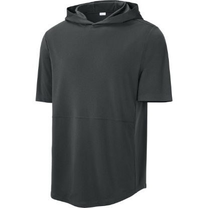Custom Sport-Tek Club Short Sleeve Hoodie IronGrey